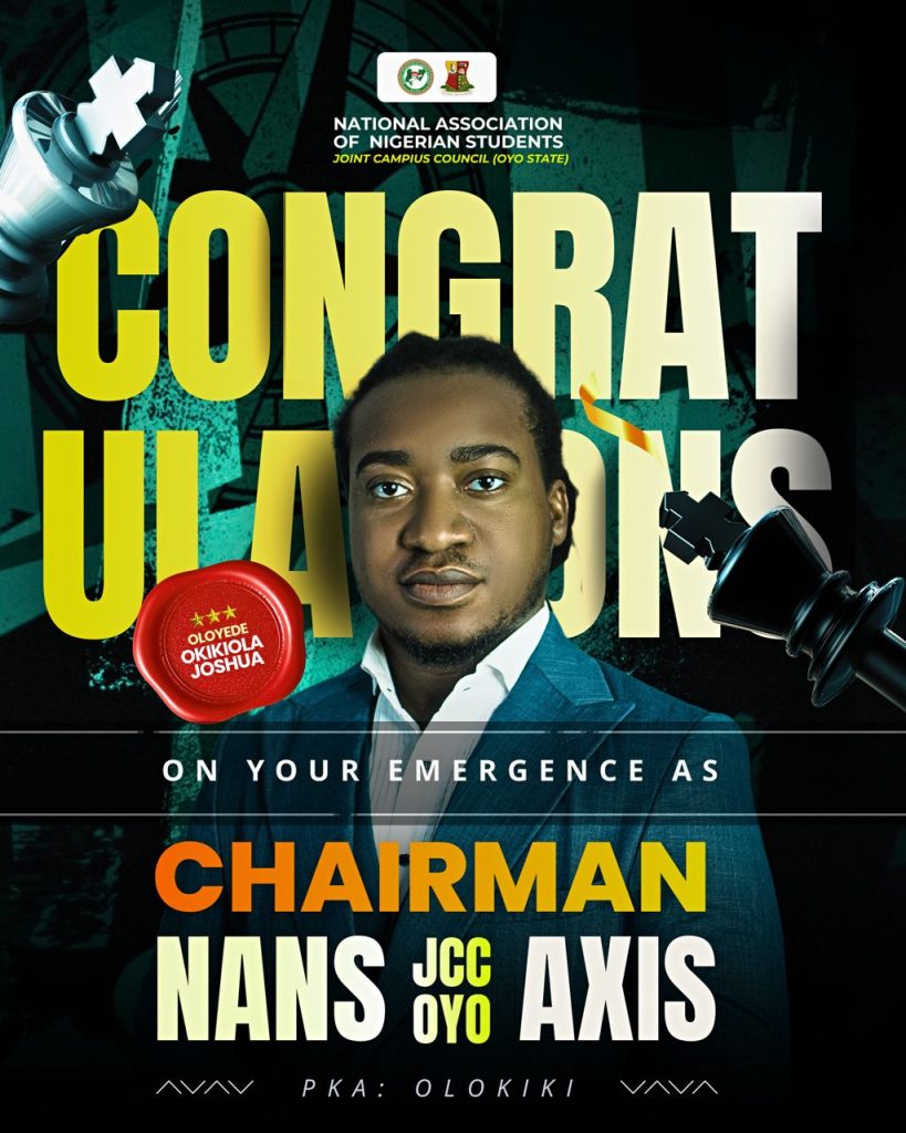 NANS JCC Chairman Oloyede Pledges Inclusive Leadership, Raises Concerns Over SSA Students’ Affairs Role in Oyo