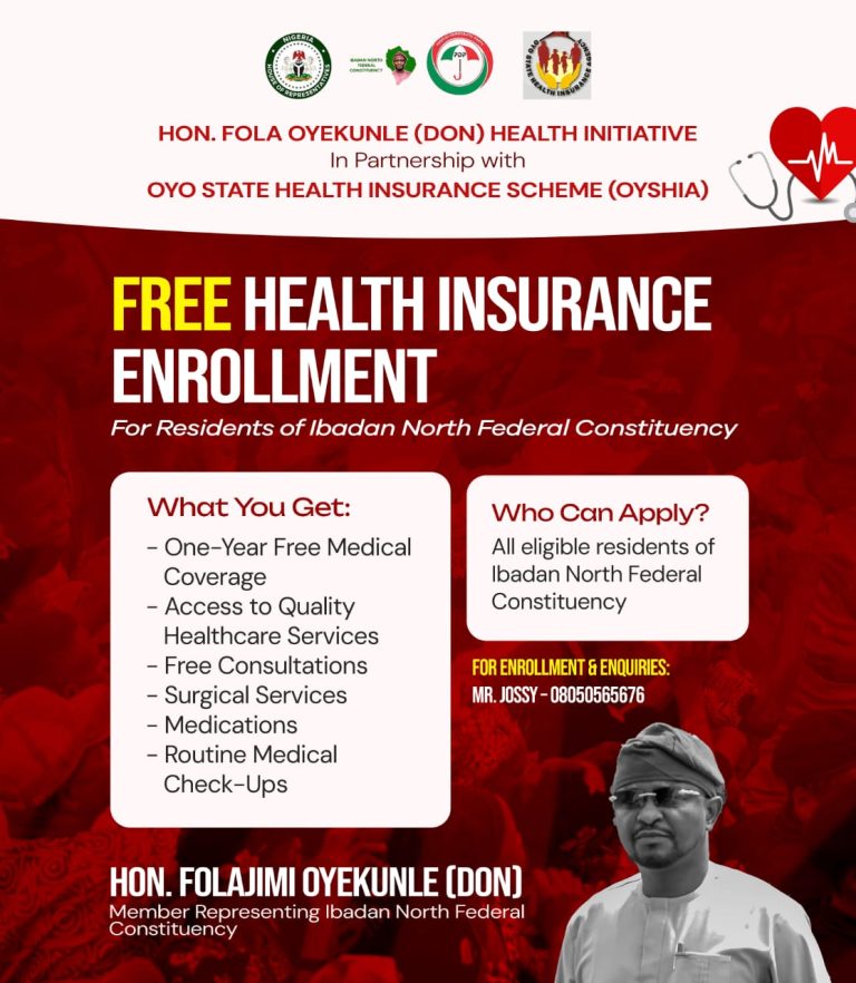 Oyekunle Partners OSHIA to Enroll Ibadan North Residents in Free One-Year Health Insurance Scheme