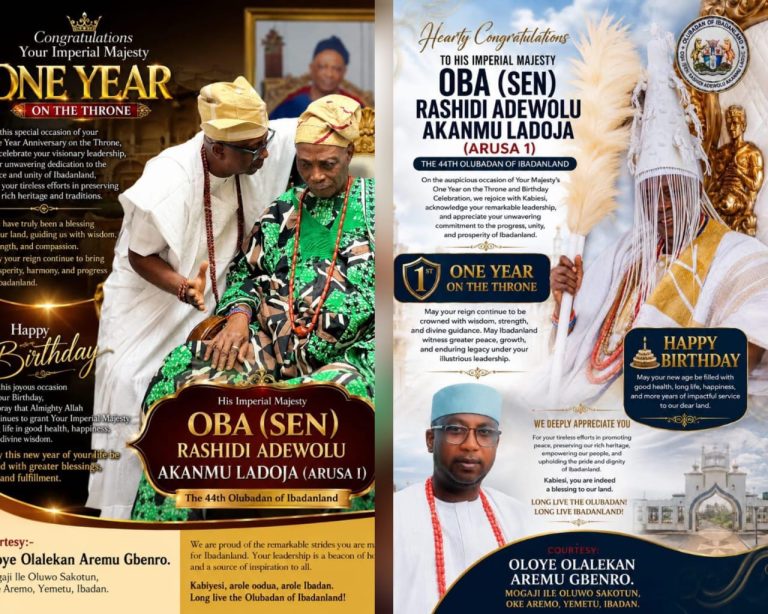 Ladoja @ 82: Gbenro Celebrates Olubadan’s First Anniversary, Hails Reign of Peace and Unity