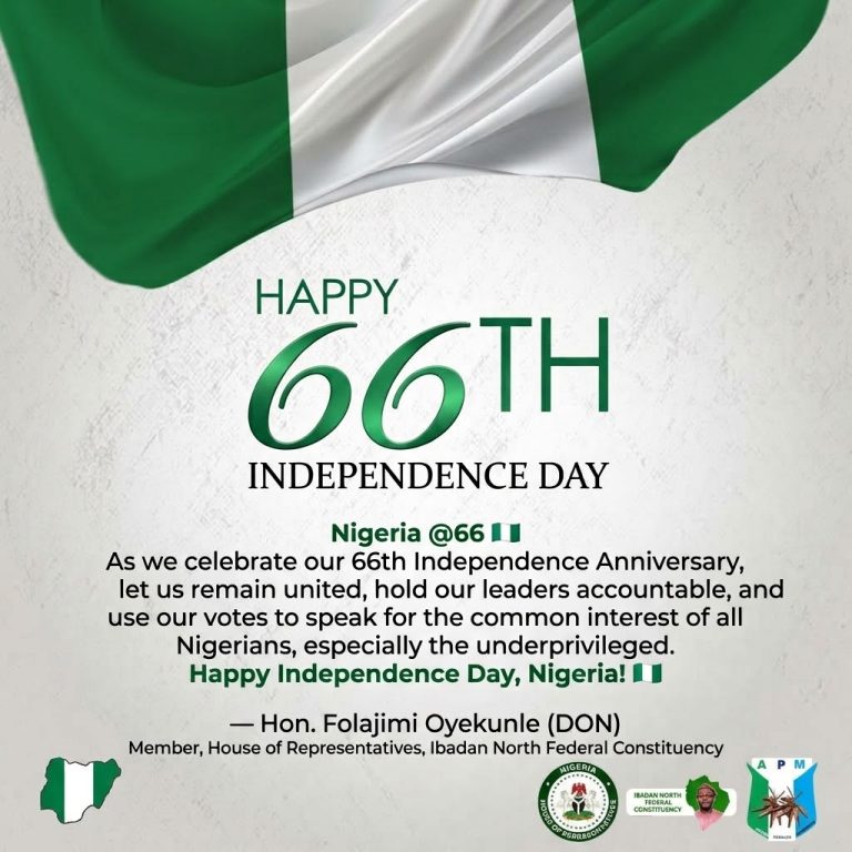 Independence: Oyekunle Urges Nigerians to Renew Patriotism, Hold Leaders Accountable