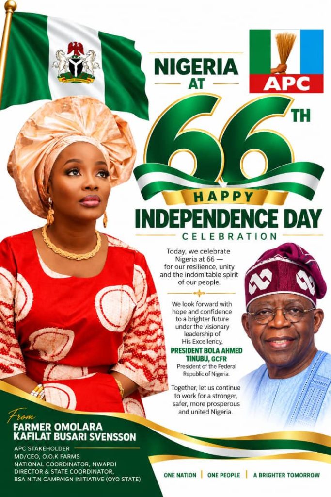 Nigeria @66: Busari Svensson Commends Tinubu’s Reforms, Urges Greater Focus on Citizens’ Welfare