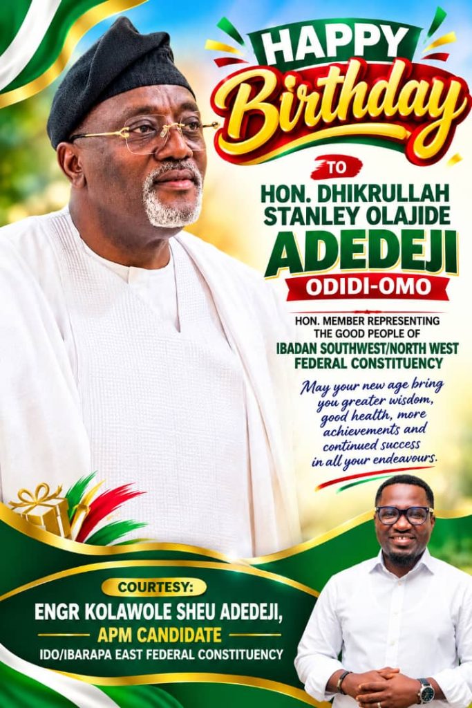 2027: APM Candidate ๐๐ฐ๐ญ๐ข๐ธ๐ฐ๐ญ๐ฆ Sheu Adedeji Felicitates Odidomo on Birthday